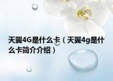 天翼4G是什么卡（天翼4g是什么卡简介介绍）