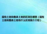 国有土地和集体土地的区别在哪里（国有土地和集体土地有什么区别简介介绍）