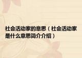 社会活动家的意思（社会活动家是什么意思简介介绍）