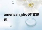 american idiot中文歌词