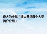 建大的全称（建大是指哪个大学简介介绍）