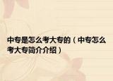 中专是怎么考大专的（中专怎么考大专简介介绍）