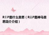 R I P是什么意思（R.I.P是神马意思简介介绍）