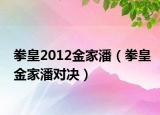 拳皇2012金家潘（拳皇金家潘对决）