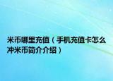 米币哪里充值（手机充值卡怎么冲米币简介介绍）