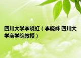 四川大学李晓虹（李晓峰 四川大学商学院教授）