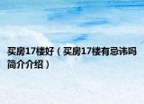 买房17楼好（买房17楼有忌讳吗简介介绍）