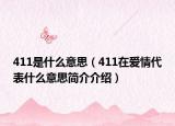 411是什么意思（411在爱情代表什么意思简介介绍）