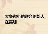 大多微小的联合创始人在高明
