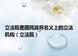 立法院是国民政府名义上的立法机构（立法院）