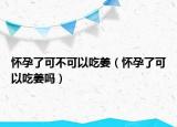 怀孕了可不可以吃姜（怀孕了可以吃姜吗）