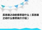 反者道之动的意思是什么（反者道之动什么意思简介介绍）