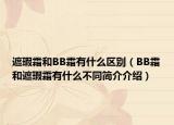 遮瑕霜和BB霜有什么区别（BB霜和遮瑕霜有什么不同简介介绍）