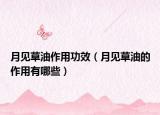 月见草油作用功效（月见草油的作用有哪些）