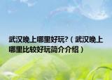 武汉晚上哪里好玩?（武汉晚上哪里比较好玩简介介绍）