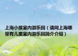 上海小孩室内游乐园（请问上海哪里有儿童室内游乐园简介介绍）