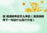 滴 滴滴暗号是怎么来的（滴滴滴暗号下一句是什么简介介绍）