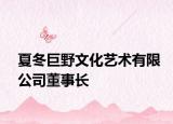 夏冬巨野文化艺术有限公司董事长