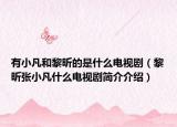 有小凡和黎昕的是什么电视剧（黎昕张小凡什么电视剧简介介绍）