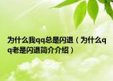 为什么我qq总是闪退（为什么qq老是闪退简介介绍）