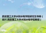 西安理工大学水利水电学院研究生导师（郑兴 西安理工大学水利水电学院教授）