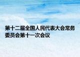 第十二届全国人民代表大会常务委员会第十一次会议