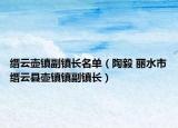 缙云壶镇副镇长名单（陶毅 丽水市缙云县壶镇镇副镇长）