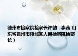 德州市检察院检察长许勍（李茜 山东省德州市陵城区人民检察院检察长）