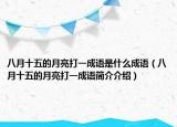 八月十五的月亮打一成语是什么成语（八月十五的月亮打一成语简介介绍）