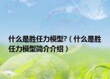 什么是胜任力模型?（什么是胜任力模型简介介绍）