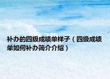 补办的四级成绩单样子（四级成绩单如何补办简介介绍）