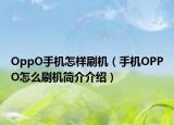 OppO手机怎样刷机（手机OPPO怎么刷机简介介绍）
