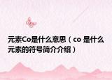 元素Co是什么意思（co 是什么元素的符号简介介绍）