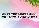 男生染发什么颜色最好看（男生染发什么颜色的好看又低调简介介绍）