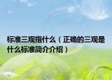标准三观指什么（正确的三观是什么标准简介介绍）