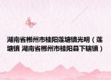 湖南省郴州市桂阳莲塘镇光明（莲塘镇 湖南省郴州市桂阳县下辖镇）