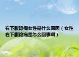 右下腹隐痛女性是什么原因（女性右下腹隐痛是怎么回事啊）