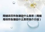 网络语言炸鱼塘是什么意思（网络用语炸鱼塘是什么意思简介介绍）
