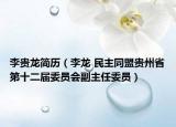 李贵龙简历（李龙 民主同盟贵州省第十二届委员会副主任委员）