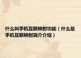 什么叫手机互联映射功能（什么是手机互联映射简介介绍）