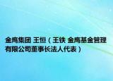 金鹰集团 王恒（王铁 金鹰基金管理有限公司董事长法人代表）