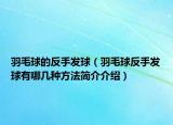 羽毛球的反手发球（羽毛球反手发球有哪几种方法简介介绍）