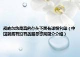 战略忽悠局真的存在下面有详细名单（中国到底有没有战略忽悠局简介介绍）