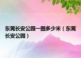 东莞长安公园一圈多少米（东莞长安公园）