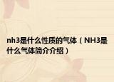 nh3是什么性质的气体（NH3是什么气体简介介绍）
