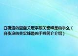 白夜追凶里面关宏宇跟关宏峰是凶手么（白夜追凶关宏峰是凶手吗简介介绍）