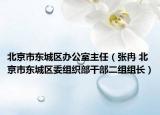 北京市东城区办公室主任（张冉 北京市东城区委组织部干部二组组长）