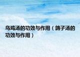 乌鸡汤的功效与作用（鸽子汤的功效与作用）