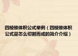 四棱锥体积公式举例（四棱锥体积公式是怎么切割而成的简介介绍）