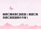 南杏仁跟北杏仁的区别（南杏仁和北杏仁的区别简介介绍）